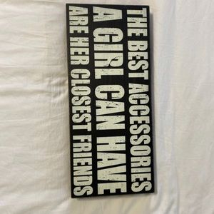 Indoor decorative wooden sign